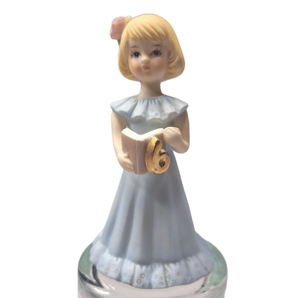 Vintage Enesco Growing Up Birthday Girls Age 6 1981 Decorative Figurine‎